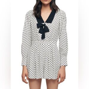 MAJE | BNWT Istel Bow Print Short Jumpsuit